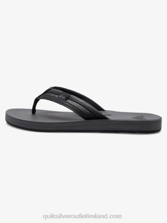 Men Quiksilver Carver Squish Sandals N02TD936 black/grey