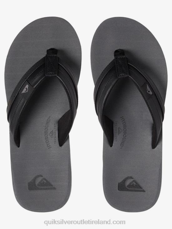 Men Quiksilver Carver Squish Sandals N02TD936 black/grey