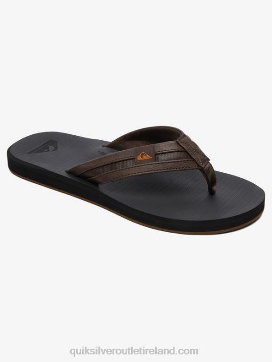 Men Quiksilver Carver Squish Sandals N02TD937 brown/black