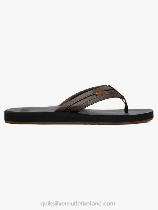 Men Quiksilver Carver Squish Sandals N02TD937 brown/black