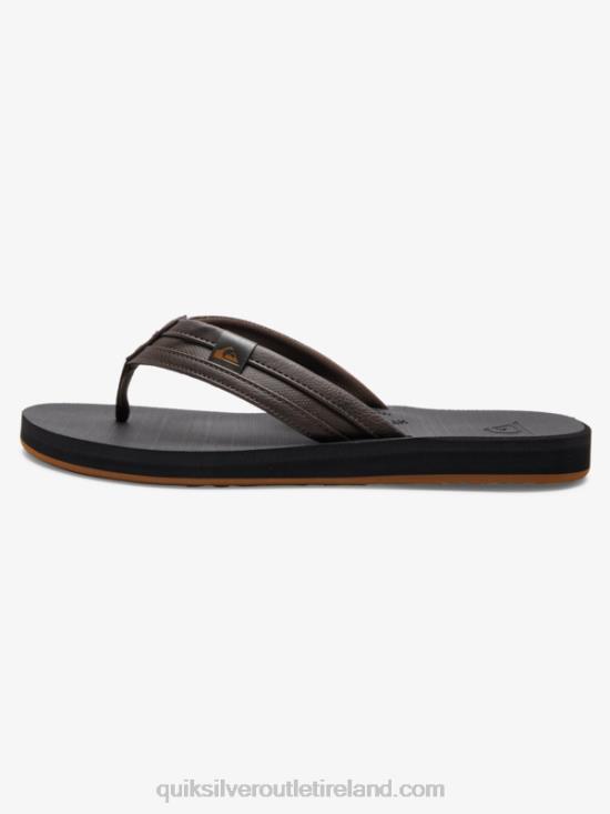 Men Quiksilver Carver Squish Sandals N02TD937 brown/black