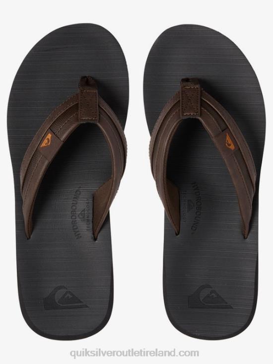 Men Quiksilver Carver Squish Sandals N02TD937 brown/black