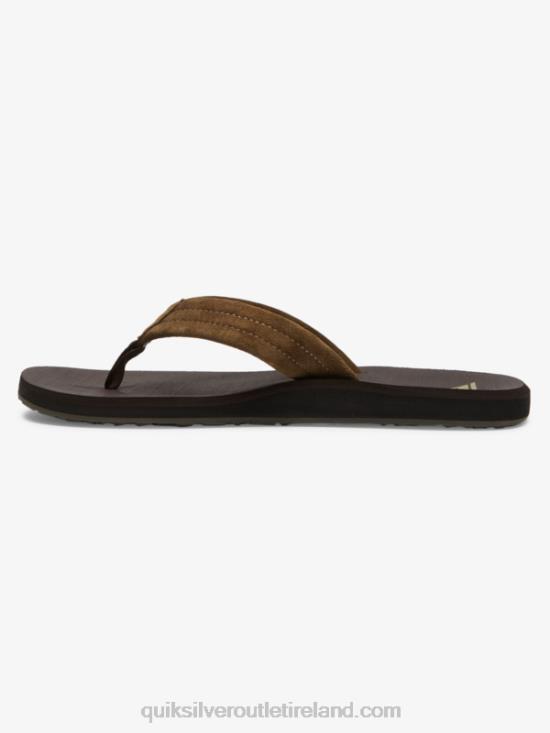 Men Quiksilver Carver Suede Core Sandals N02TD877 brown 1