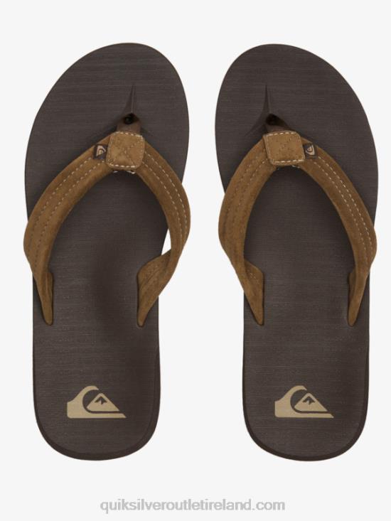 Men Quiksilver Carver Suede Core Sandals N02TD877 brown 1