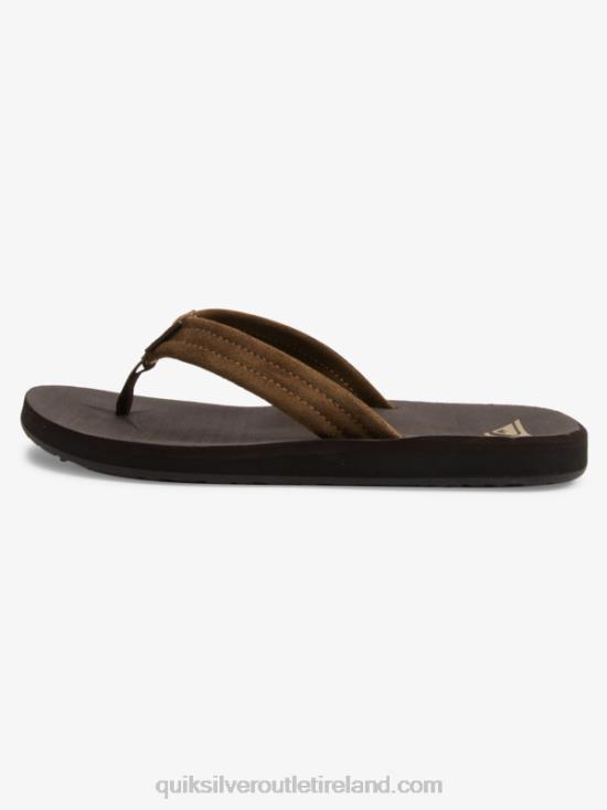 Men Quiksilver Carver Suede Core Sandals N02TD877 brown 1
