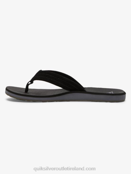 Men Quiksilver Carver Suede Core Sandals N02TD879 black