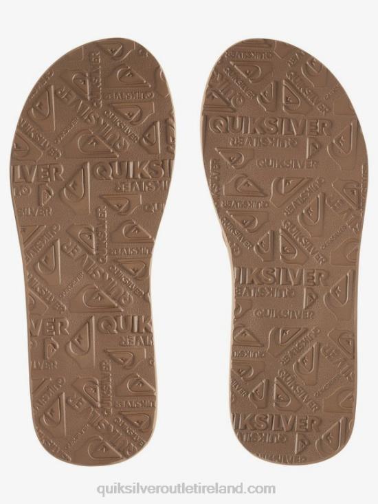Men Quiksilver Carver Suede Leather Sandals N02TD1633 tan - solid