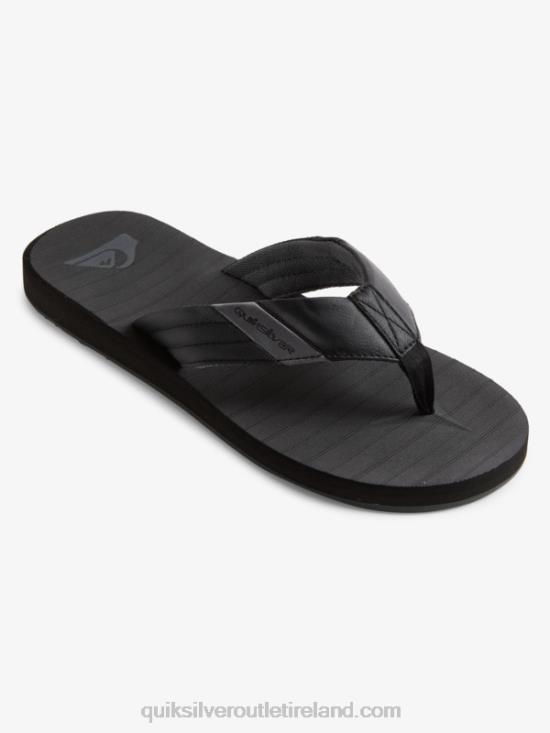 Men Quiksilver Carver Tropics Sandals N02TD1296 black/grey