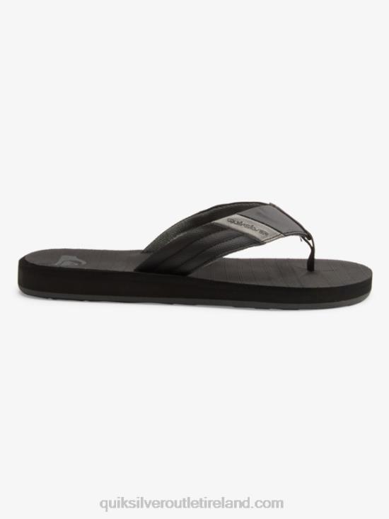Men Quiksilver Carver Tropics Sandals N02TD1296 black/grey