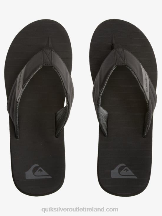 Men Quiksilver Carver Tropics Sandals N02TD1296 black/grey
