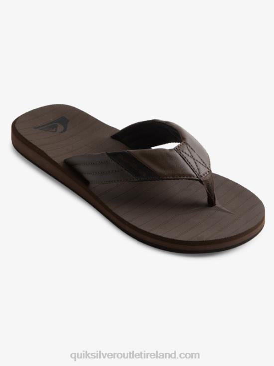 Men Quiksilver Carver Tropics Sandals N02TD1297 brown/black