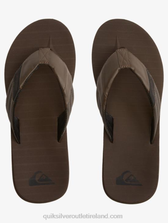 Men Quiksilver Carver Tropics Sandals N02TD1297 brown/black