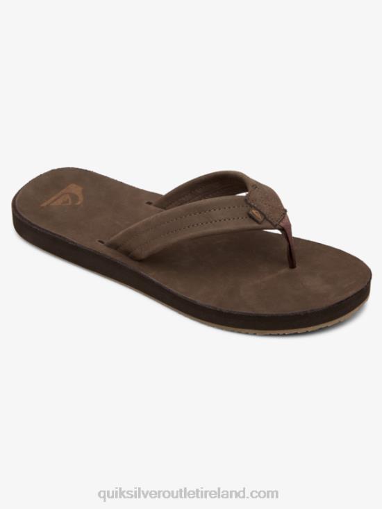 Men Quiksilver Erreka Leather Sandals N02TD1185 brown