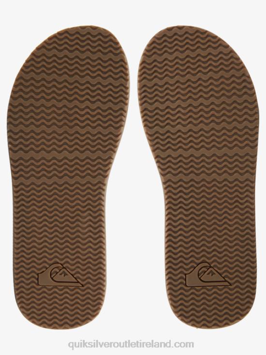 Men Quiksilver Erreka Leather Sandals N02TD1185 brown