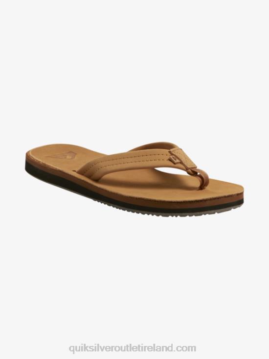 Men Quiksilver Erreka Leather Sandals N02TD1185 brown