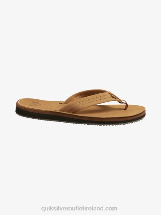 Men Quiksilver Erreka Leather Sandals N02TD1185 brown
