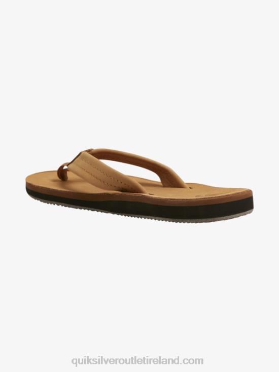 Men Quiksilver Erreka Leather Sandals N02TD1185 brown