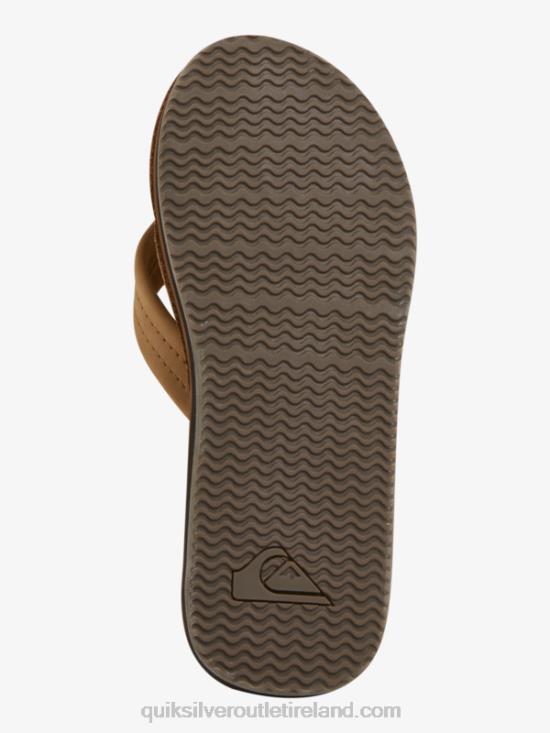 Men Quiksilver Erreka Leather Sandals N02TD1185 brown