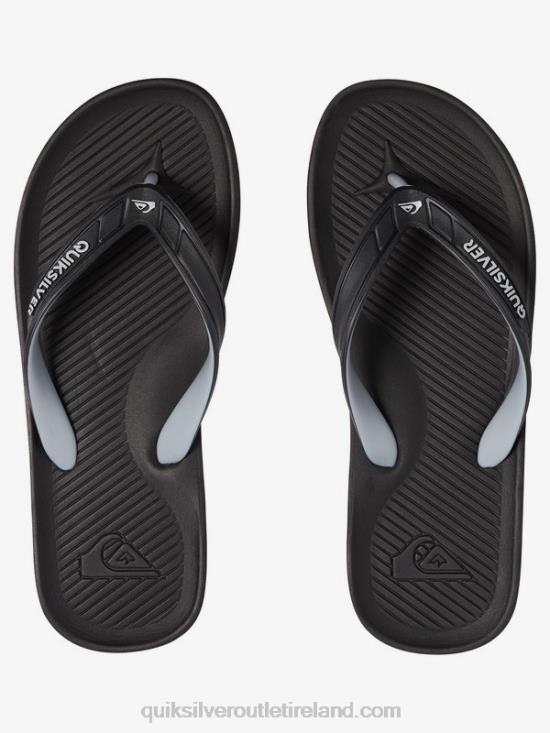 Men Quiksilver Haleiwa Flip-Flops N02TD1648 black/grey