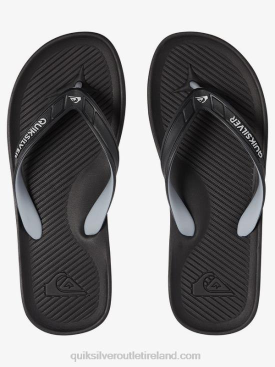 Men Quiksilver Haleiwa Flip-Flops N02TD1648 black/grey