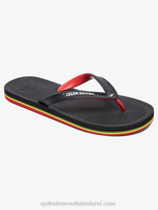 Men Quiksilver Haleiwa Flip-Flops N02TD1649 black/red/green