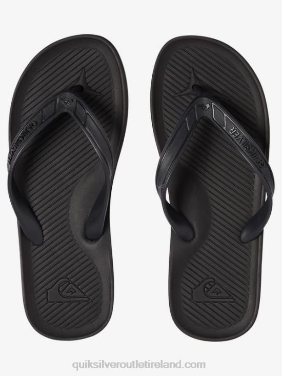 Men Quiksilver Haleiwa Flip-Flops N02TD1650 solid black