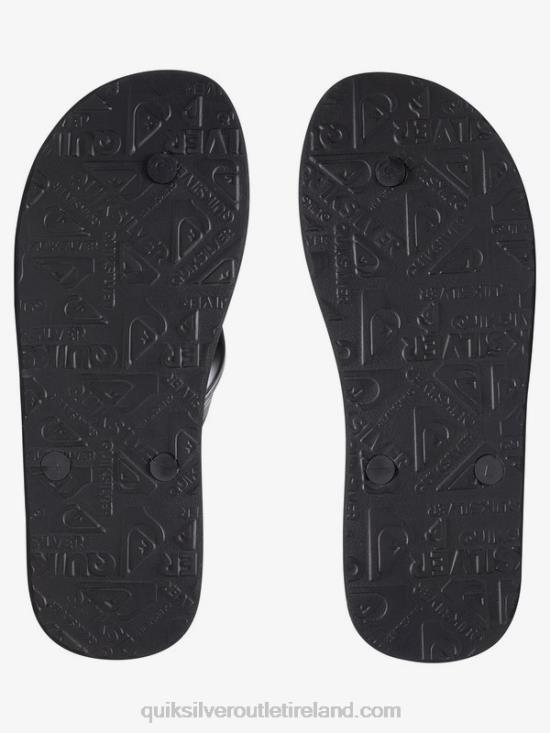 Men Quiksilver Haleiwa Flip-Flops N02TD1650 solid black