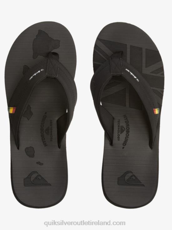 Men Quiksilver Island Oasis Squish Slide Sandals N02TD1155 black