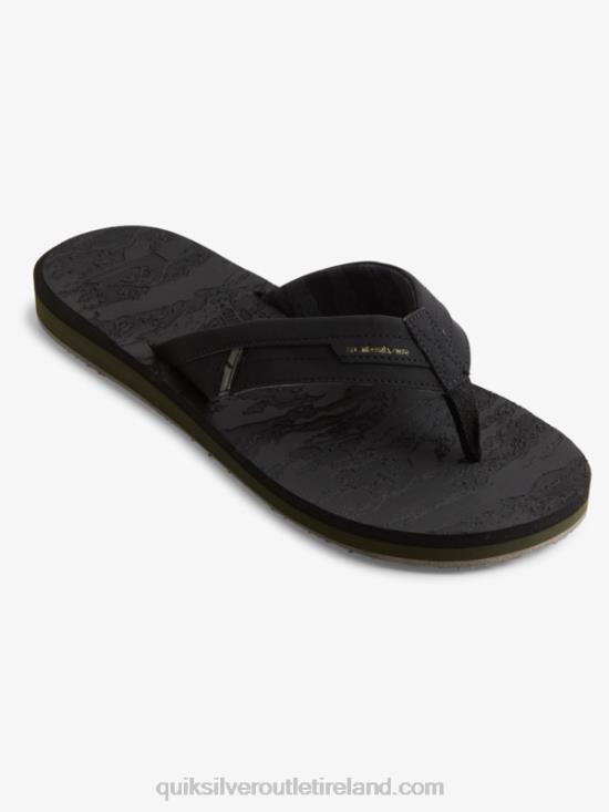 Men Quiksilver Island Oasis Squish Slide Sandals N02TD1156 black