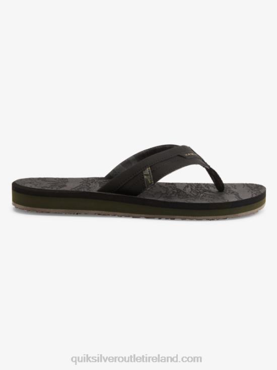 Men Quiksilver Island Oasis Squish Slide Sandals N02TD1156 black