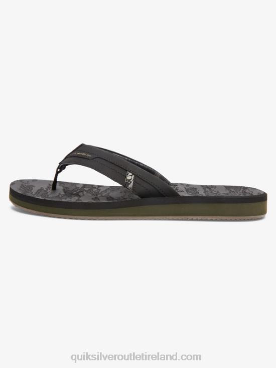 Men Quiksilver Island Oasis Squish Slide Sandals N02TD1156 black