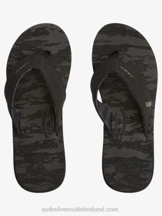 Men Quiksilver Island Oasis Squish Slide Sandals N02TD1156 black