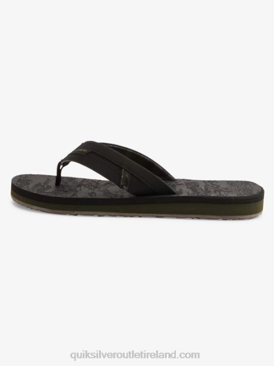 Men Quiksilver Island Oasis Squish Slide Sandals N02TD1156 black