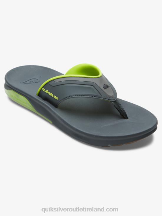 Men Quiksilver Mathodic Recovery Sandals N02TD1083 grey/black/green