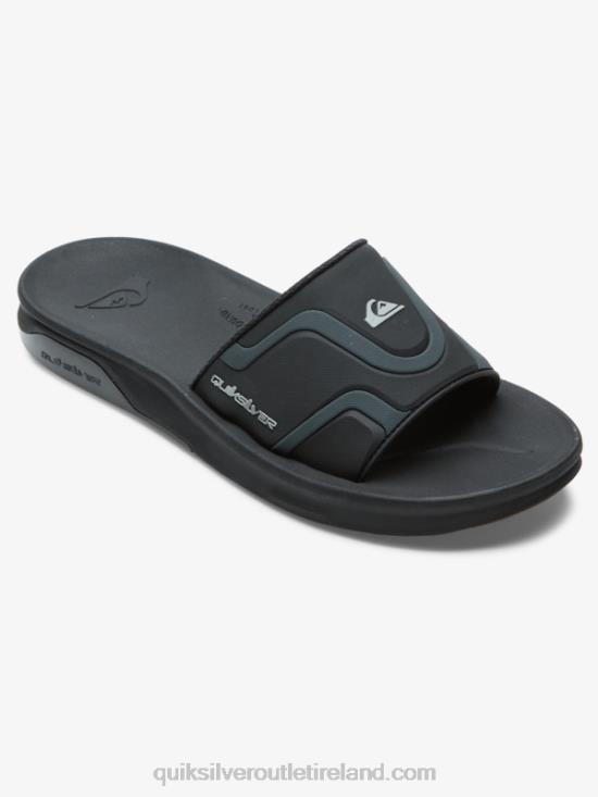 Men Quiksilver Mathodic Recovery Slide Sandals N02TD1257 black