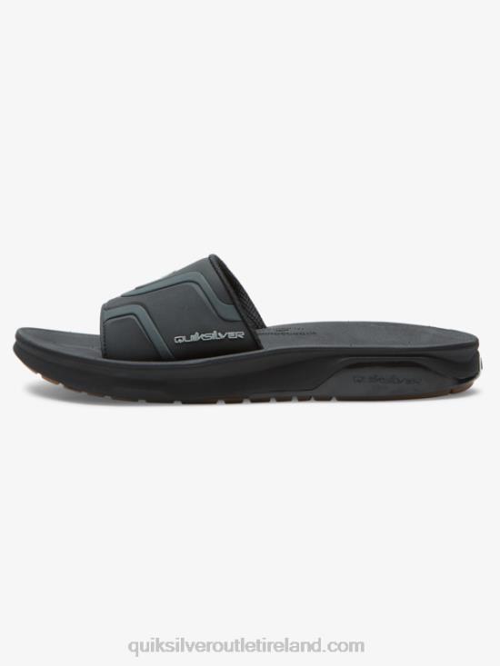 Men Quiksilver Mathodic Recovery Slide Sandals N02TD1257 black