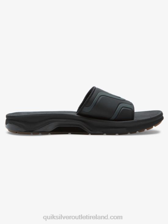 Men Quiksilver Mathodic Recovery Slide Sandals N02TD1257 black