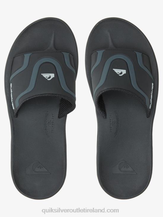 Men Quiksilver Mathodic Recovery Slide Sandals N02TD1257 black