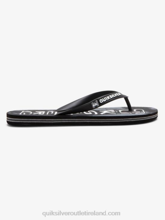 Men Quiksilver Molokai Acid Drop Flip-Flops N02TD1775 black