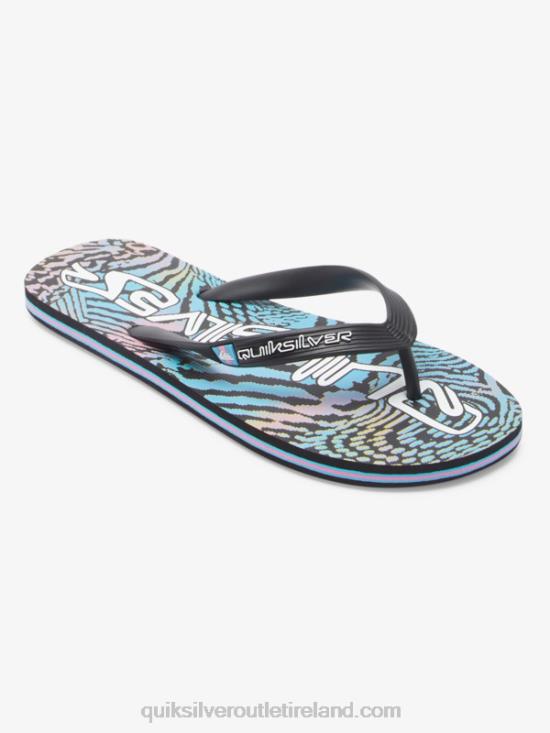 Men Quiksilver Molokai Art Flip-Flops N02TD514 black/pink/blue