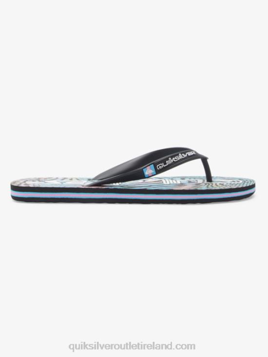 Men Quiksilver Molokai Art Flip-Flops N02TD514 black/pink/blue