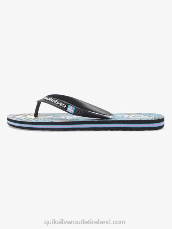 Men Quiksilver Molokai Art Flip-Flops N02TD514 black/pink/blue