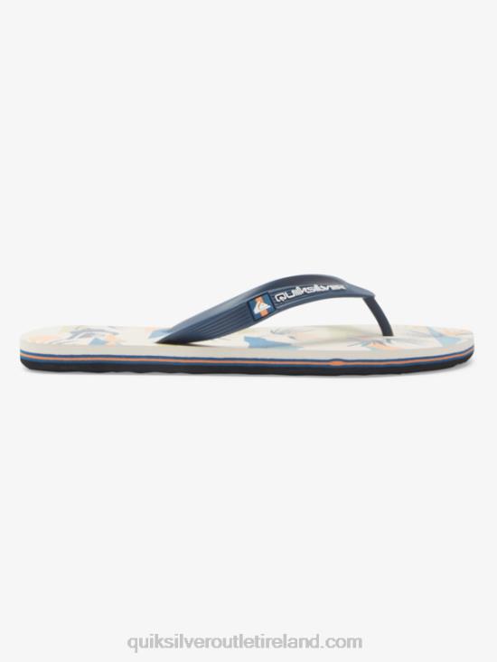 Men Quiksilver Molokai Art Flip-Flops N02TD515 black/white/blue