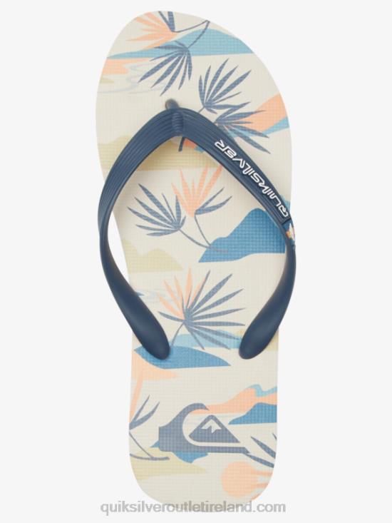 Men Quiksilver Molokai Art Flip-Flops N02TD515 black/white/blue