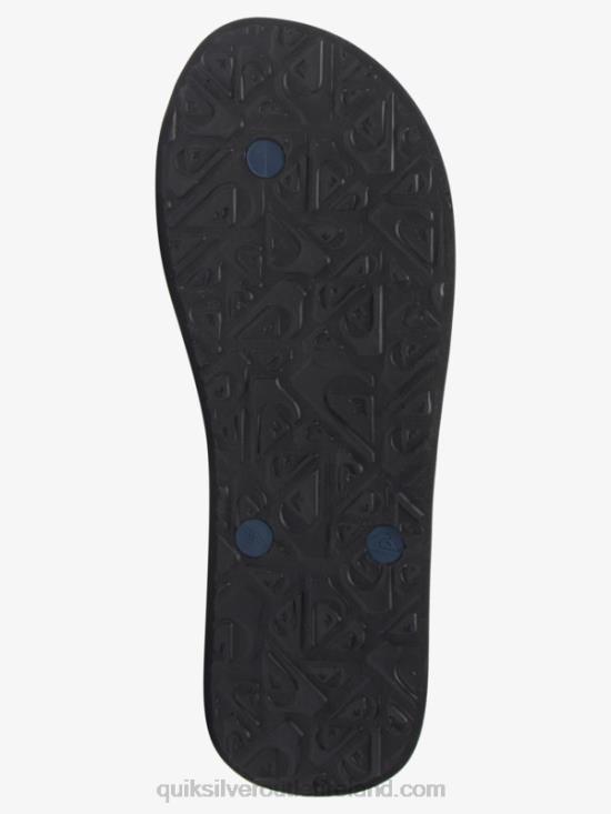 Men Quiksilver Molokai Art Flip-Flops N02TD515 black/white/blue