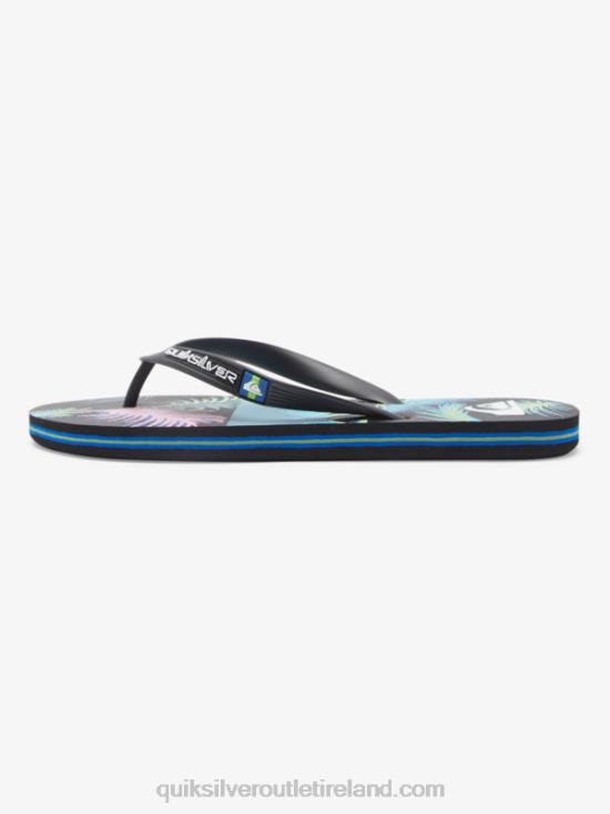 Men Quiksilver Molokai Art Flip-Flops N02TD517 black/blue