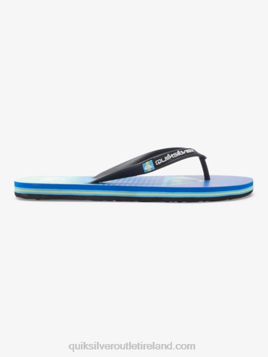 Men Quiksilver Molokai Art Flip-Flops N02TD518 black/green/blue