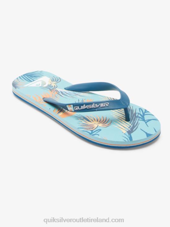 Men Quiksilver Molokai Art Flip-Flops N02TD519 blue/black/yellow