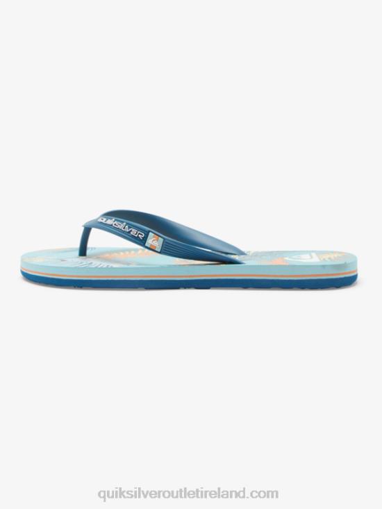 Men Quiksilver Molokai Art Flip-Flops N02TD519 blue/black/yellow