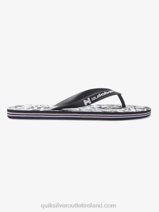 Men Quiksilver Molokai Art Flip-Flops N02TD520 black